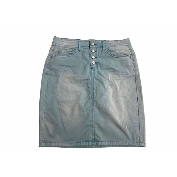 ESQUALO WOMEN’s Distressed Pencil Skirt size 6 Bluegreen - Picture 1 of 9